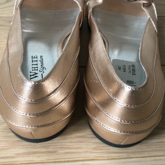 BNWT Women's Rose Gold Peep Toe Shoes - Picture 5 of 6
